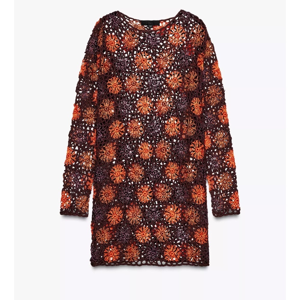 Zara Crochet Knit Mini Dress - Picture 10 of 14